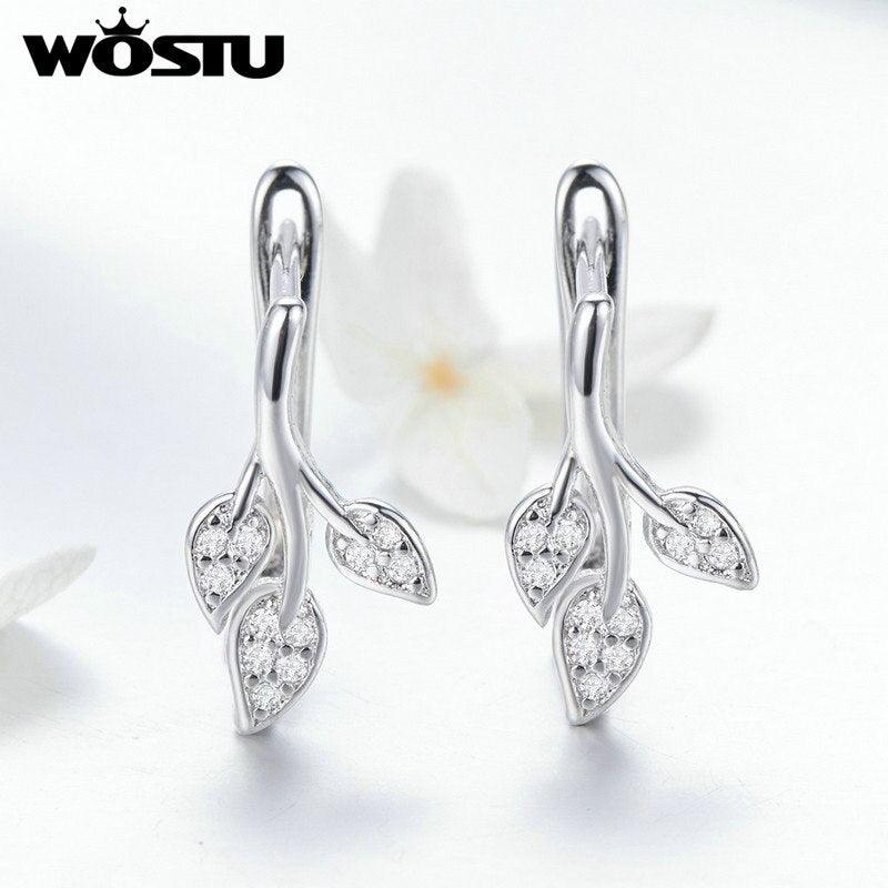"Élégantes boucles d'oreilles WOSTU Autumn leaves pour femme "