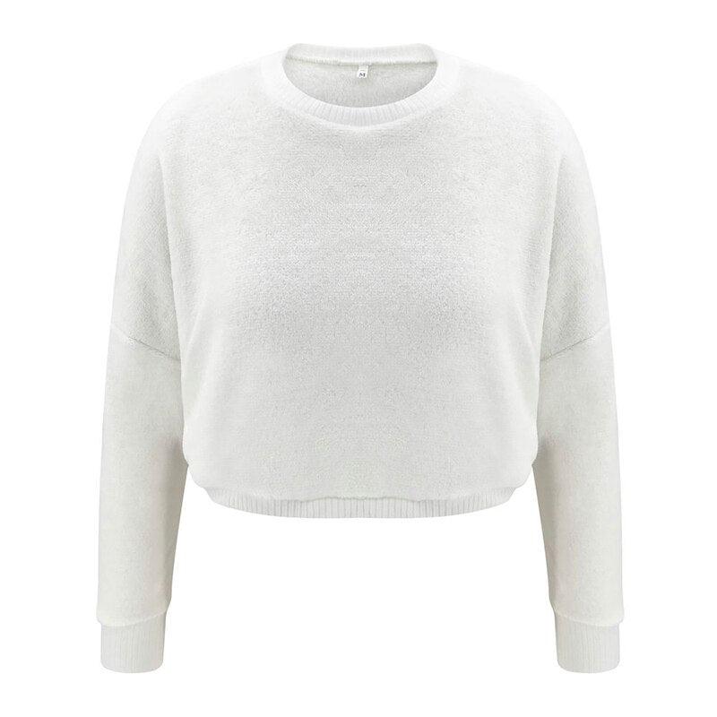 Ensemble femme 2 pièces doux et moelleux avec haut crop à col rond à manches longues et short taille haute skinny - Tenues