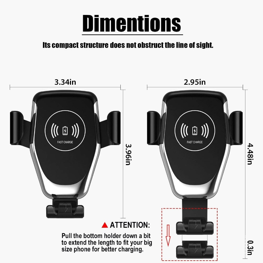 FDGAO 30W Car Mount Wireless Charger pour iPhone 14 13 12 11 Pro XS Max XR X 8