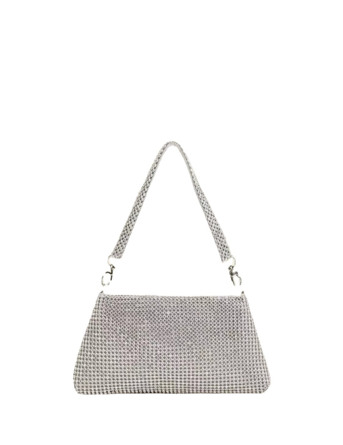"Sac de soirée en diamant de mode, sac dînatoire en strass - AOMshop" Silver