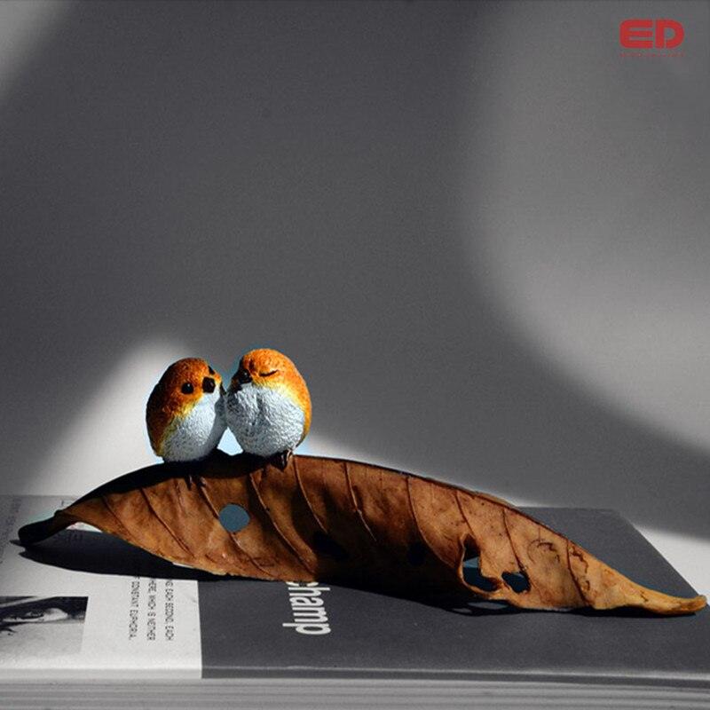 Figurines d'Oiseaux Miniatures en Résine pour Décoration de Jardin | Artisanat Fait Main