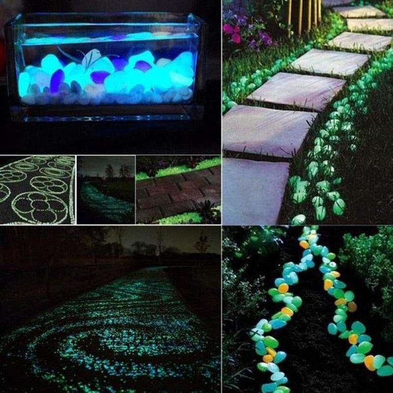 Galets lumineux pour jardin