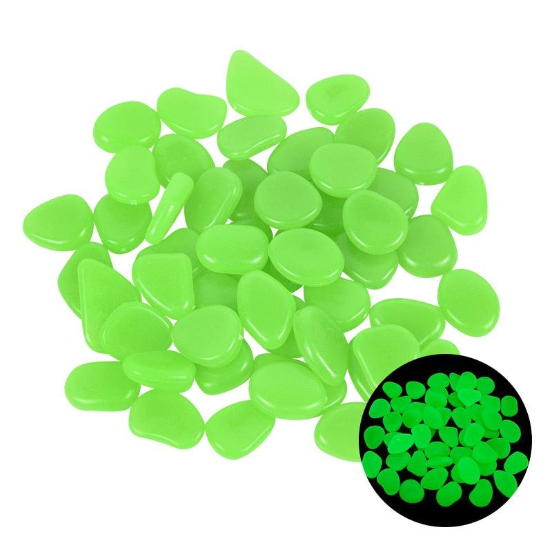 Galets lumineux pour jardin Green2