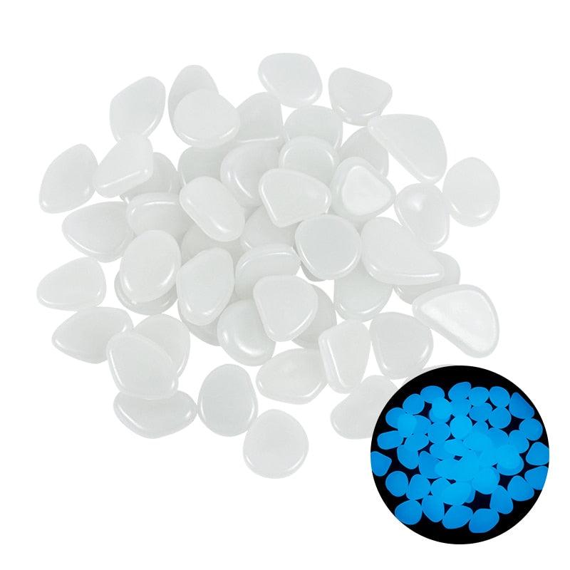 Galets lumineux pour jardin White