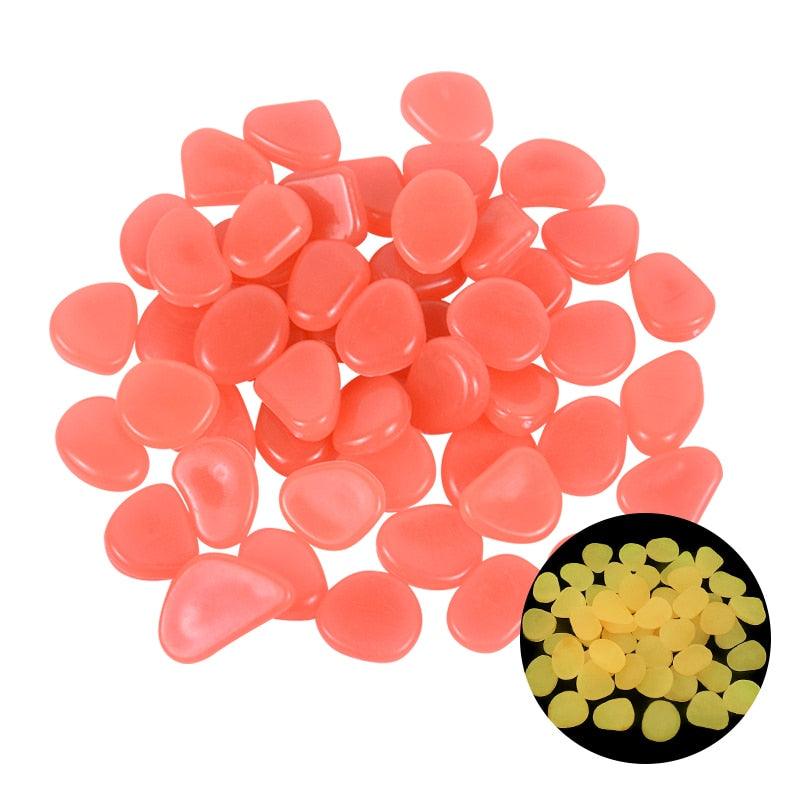 Galets lumineux pour jardin Orange pink