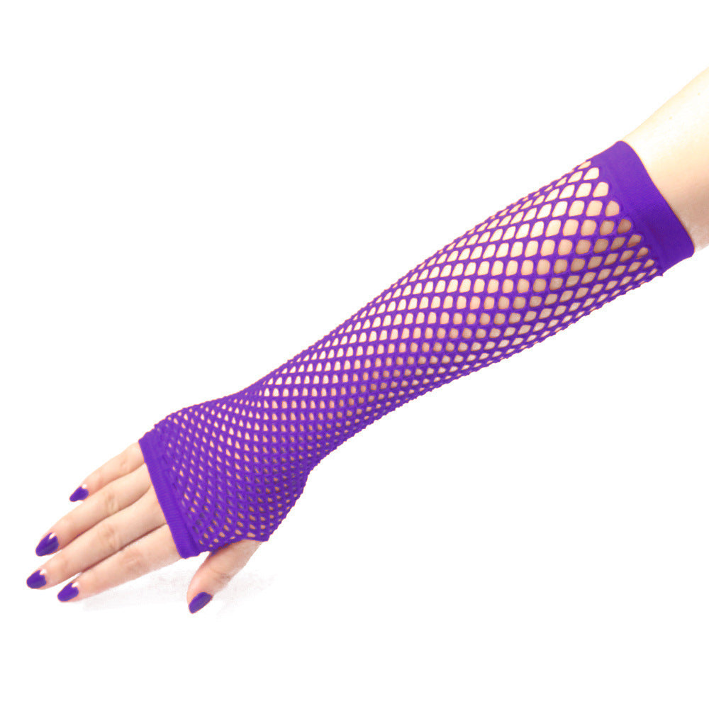 Gants de punk à demi-doigts pour soirées | AOMshop Purple