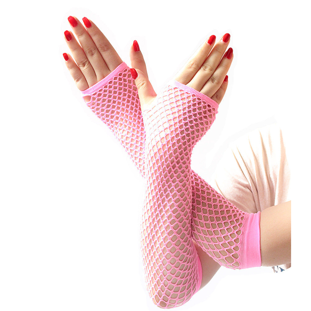 Gants de punk à demi-doigts pour soirées | AOMshop Pink
