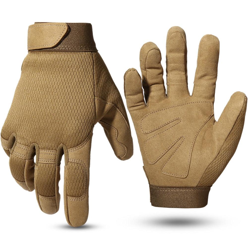 Gants tactiques Multicam pour militaire, airsoft, moto et paintball Brown