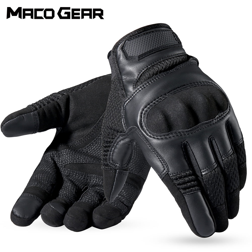 "Gants tactiques en cuir avec écran tactile - Pour activités de plein air"