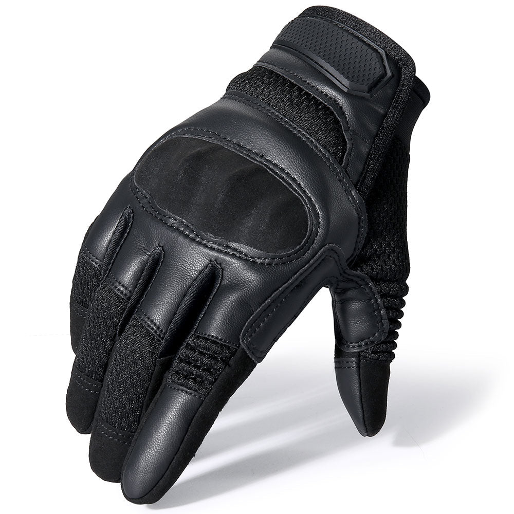 "Gants tactiques en cuir avec écran tactile - Pour activités de plein air"
