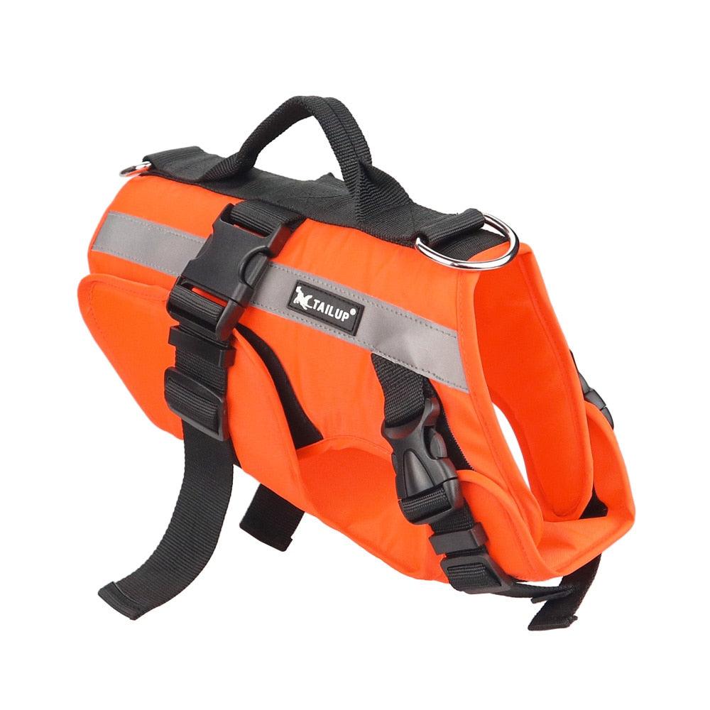 Gilet de sauvetage pour chien - Pour les petites et grandes races orange