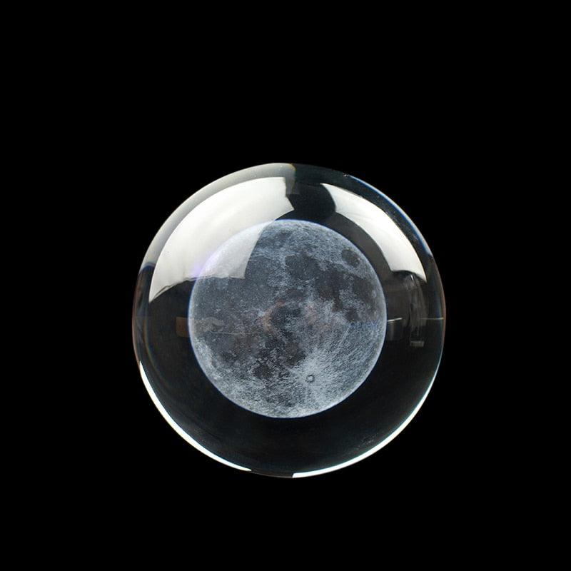 Globe de neige en verre, modèle miniature de système solaire gravé au laser only ball