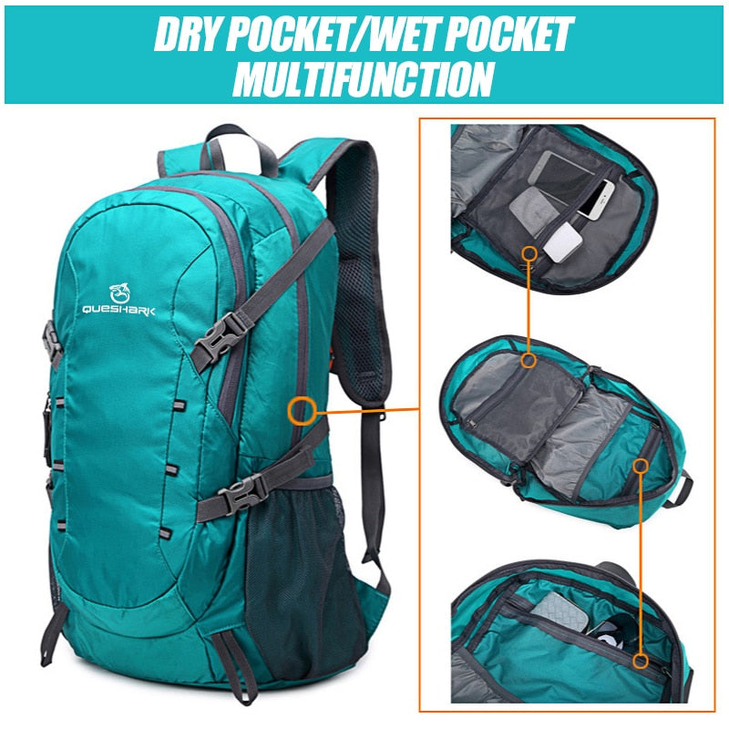 AOMshop - Sac à dos étanche ultraléger 40L pour camping et randonnée