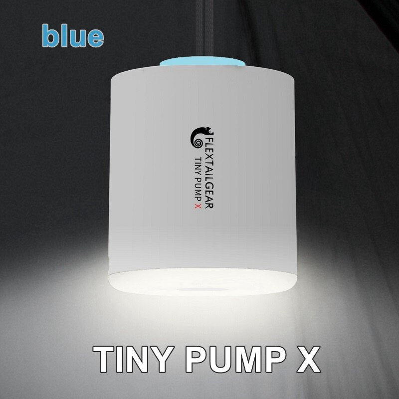 FLEXTAILGEAR Air Pump TINY Portable pour Matelas de Camping et Bouées gonflables | AOMshop Tiny pump X -blue