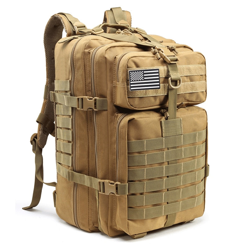 "AOMshop - Sac à dos tactique militaire étanche 50L pour randonnée et camping"