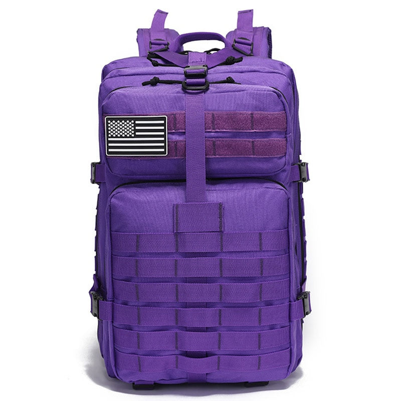 "AOMshop - Sac à dos tactique militaire étanche 50L pour randonnée et camping" Purple Color