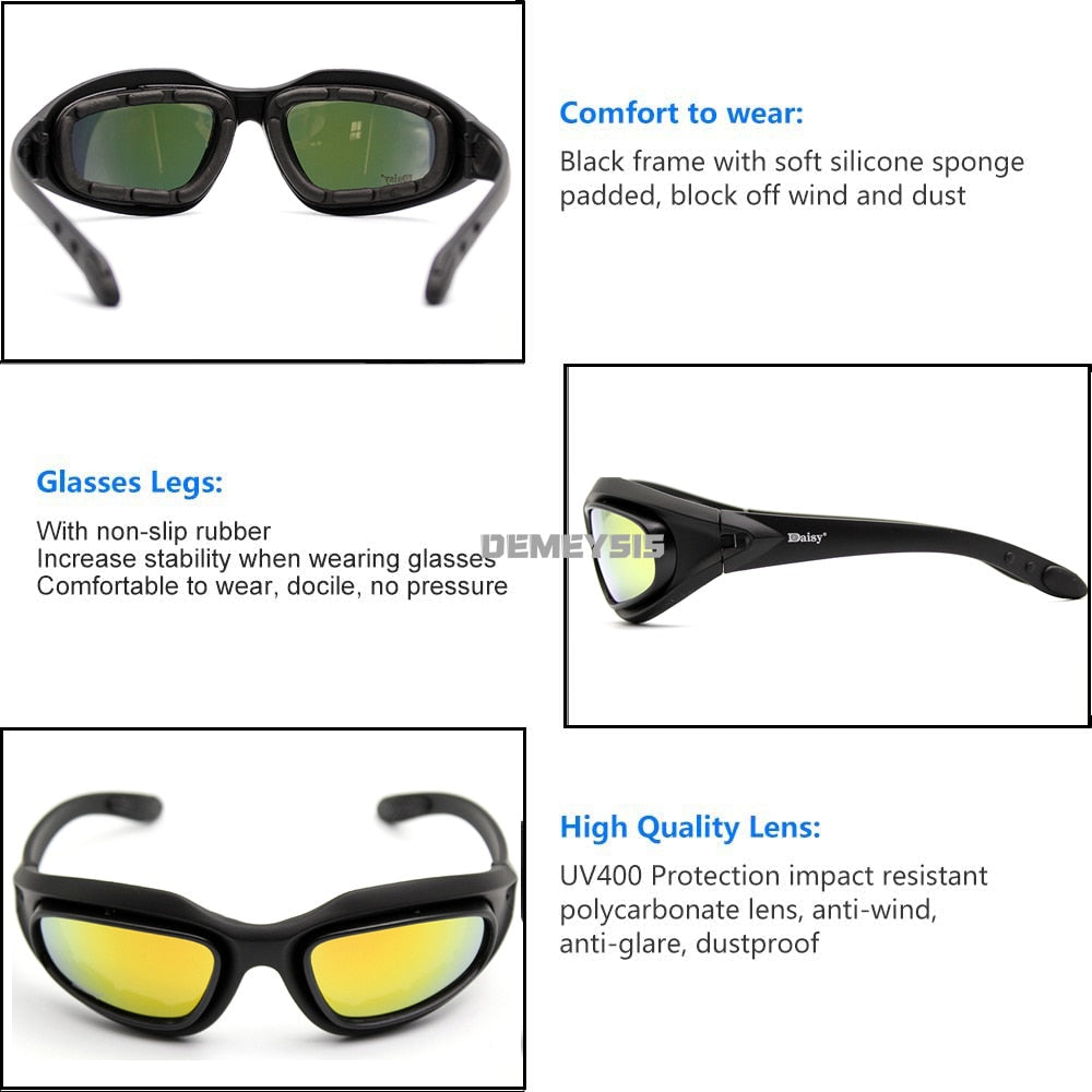 "Lunettes Tactiques Polarisées Daisy - AOMshop"