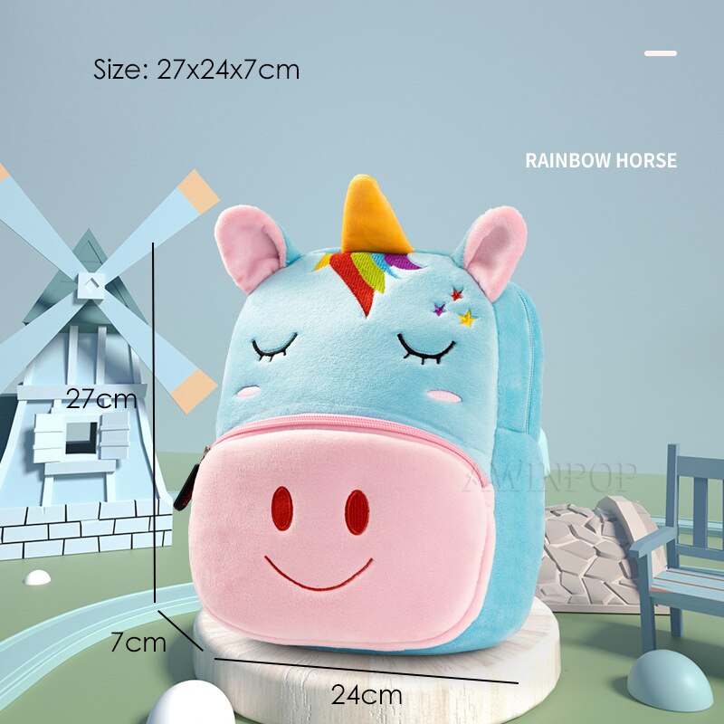Achetez un sac d'école licorne arc-en-ciel pour enfants - AOMshop unicorn-3