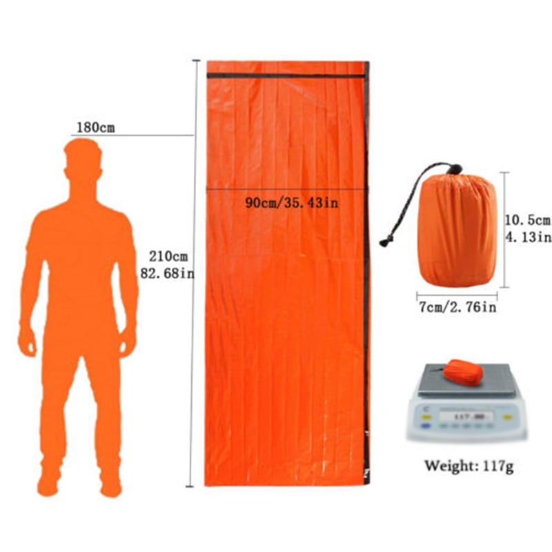 AOMshop - Sleeping Bag d'urgence thermique anti-froid pour camping