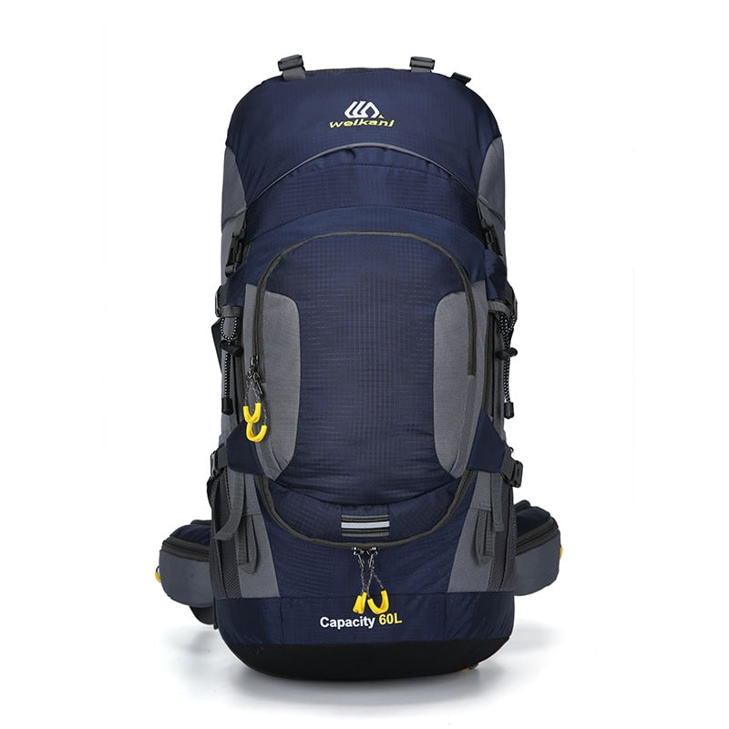 Sac à dos de camping et de randonnée imperméable avec réflecteur de lumière - AOMshop Blue 50 - 70L