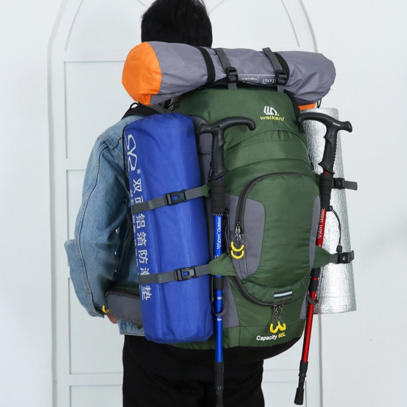 Sac à dos de camping et de randonnée imperméable avec réflecteur de lumière - AOMshop