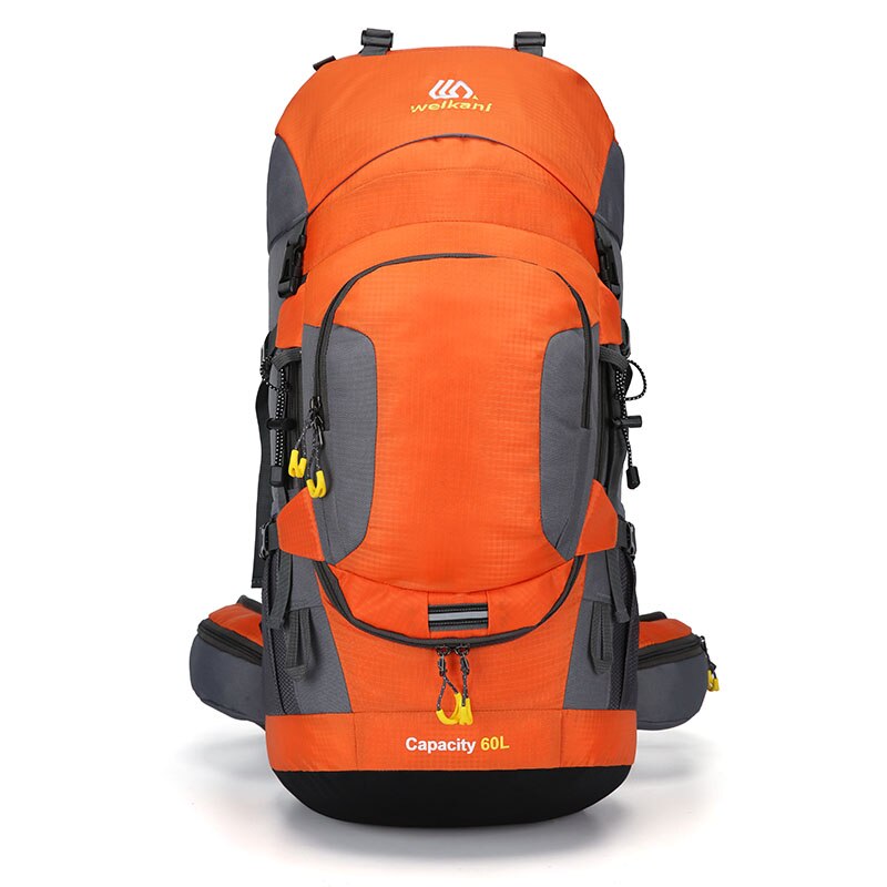 Sac à dos de camping et de randonnée imperméable avec réflecteur de lumière - AOMshop Orange 50 - 70L