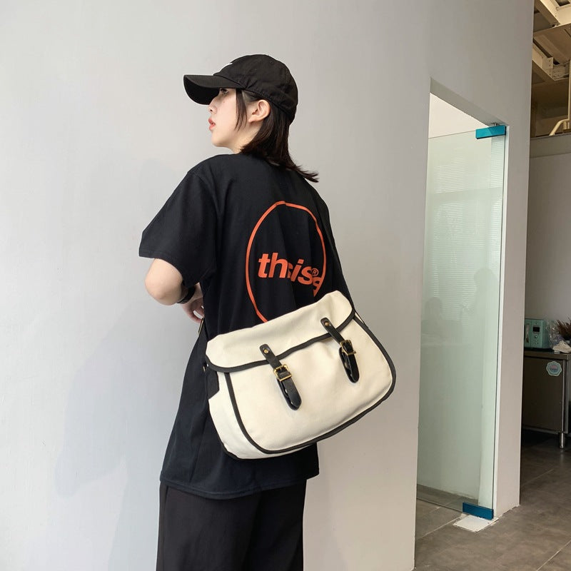 "Sac Messenger en toile japonaise Harajuku - Grande capacité | AOMshop"