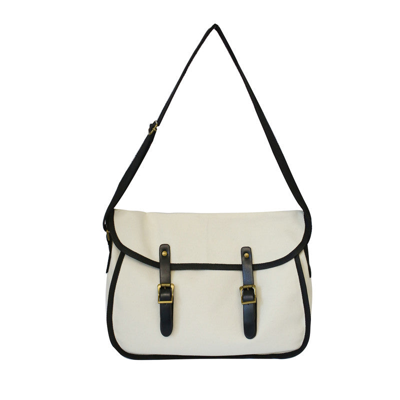 "Sac Messenger en toile japonaise Harajuku - Grande capacité | AOMshop" White