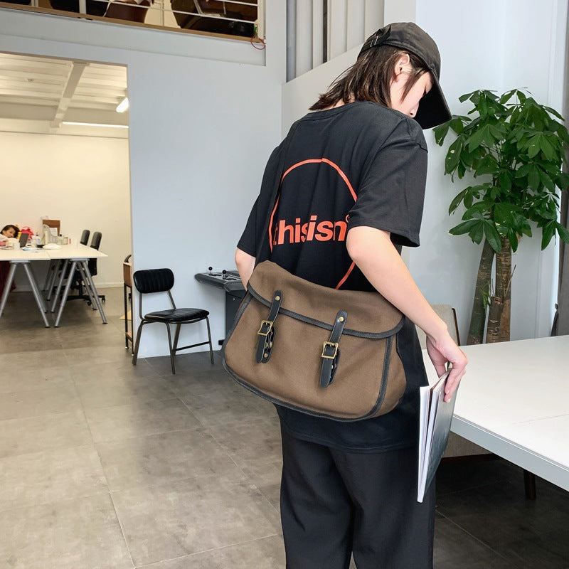 "Sac Messenger en toile japonaise Harajuku - Grande capacité | AOMshop"