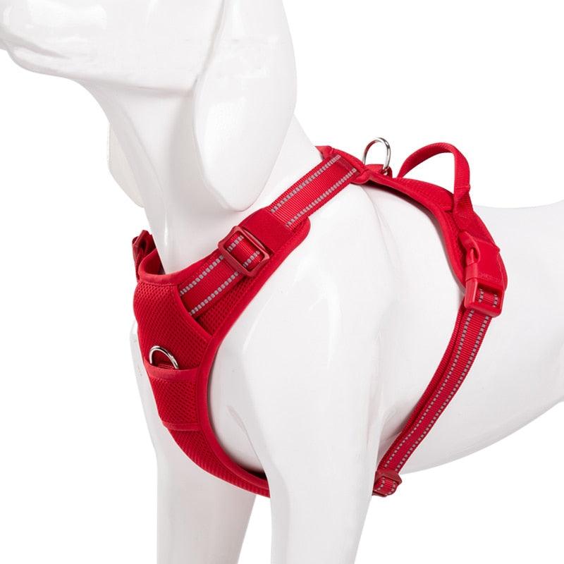 Harnais pour chien Truelove rembourré en mesh respirant pour les activités sportives en extérieur red