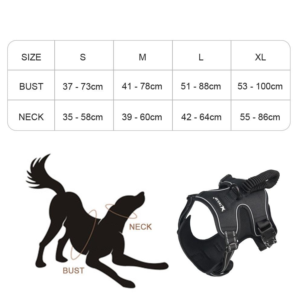Harnais pour chien réglable en tissu