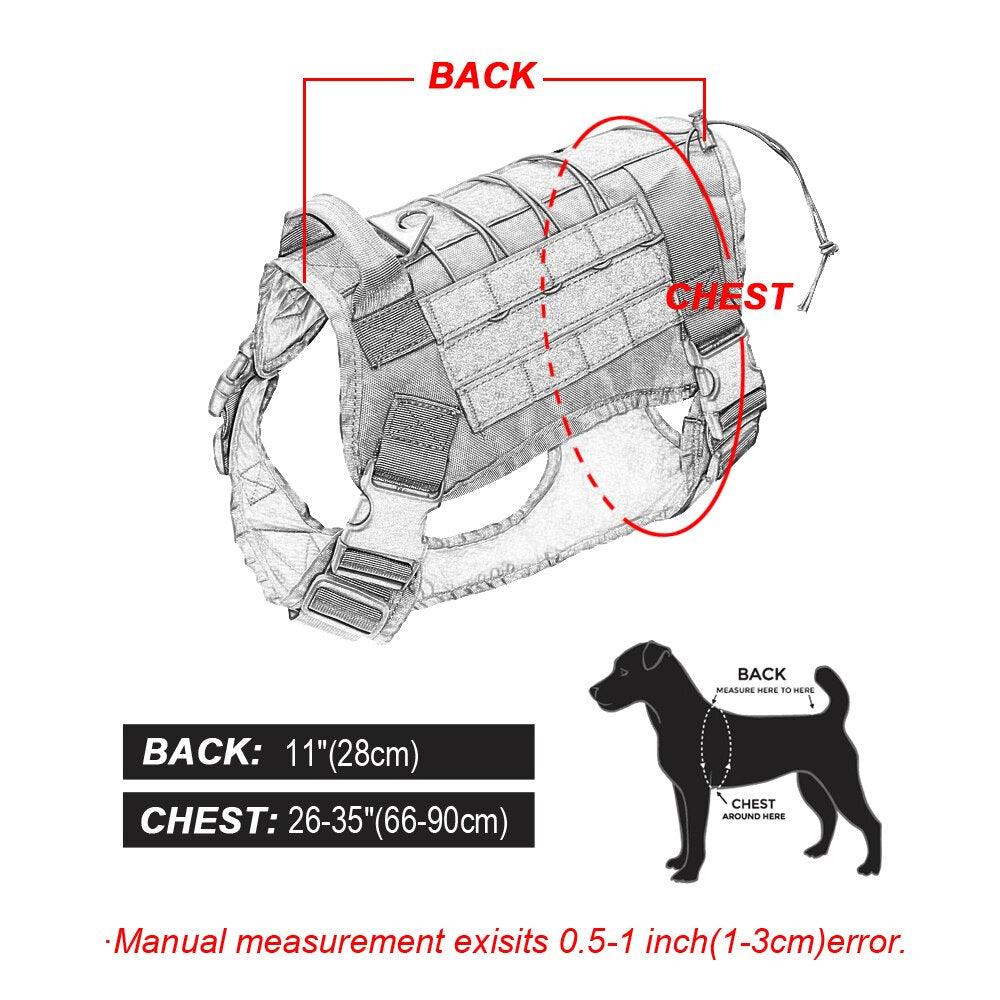 Harnais tactique militaire pour chien