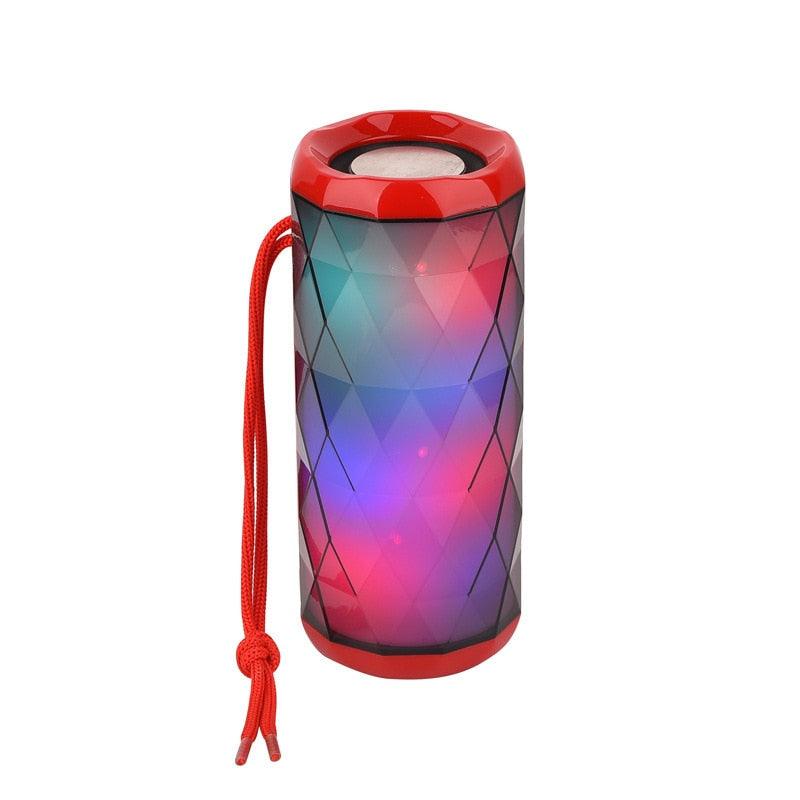 "Haut-parleur Bluetooth portable TG167 - Conception polygonale cool et étanche, réduction de bruit haute définition" red