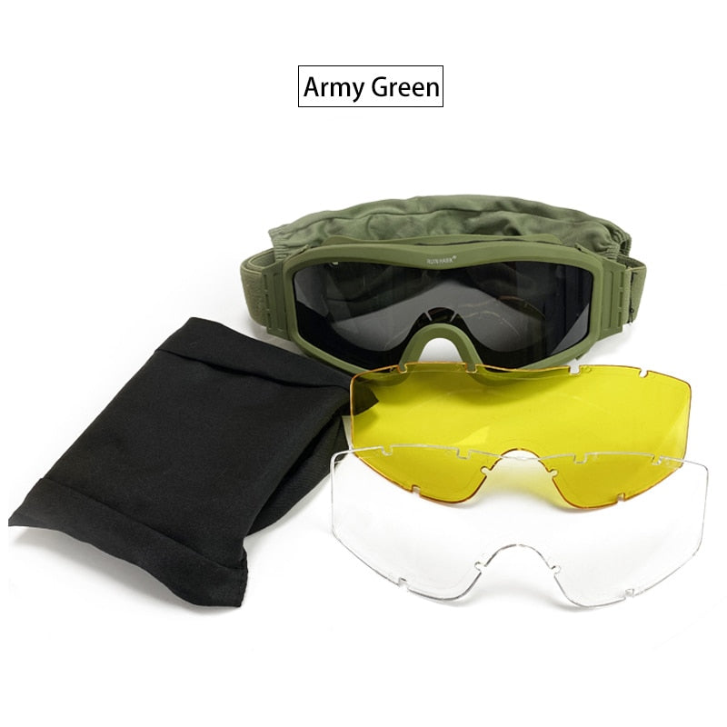 Achetez des lunettes tactiques pour le tir et l'airsoft - AOMshop Green