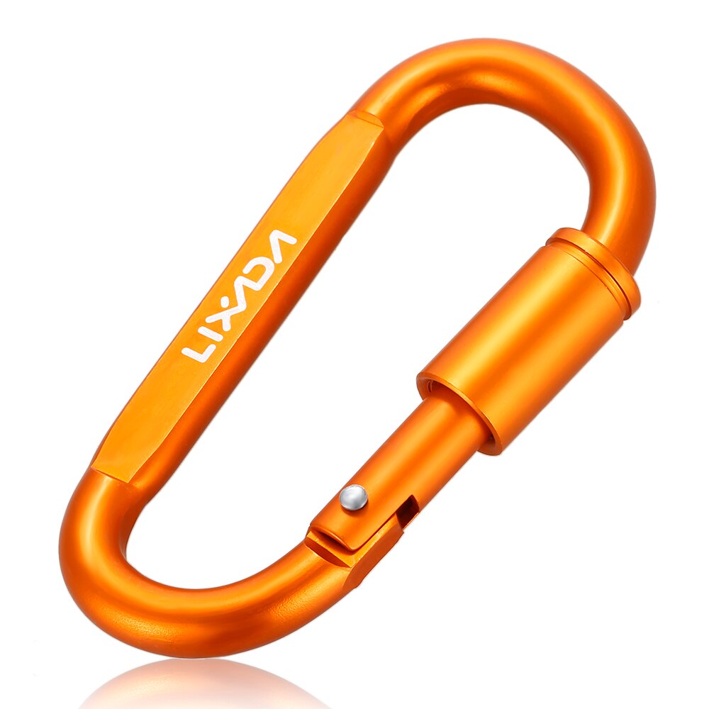 Lixada 1/9 PCS D-Ring Locking Carabiner Clip Set - Matériel de Camping et d'Escalade - AOMshop 1 PC Gold