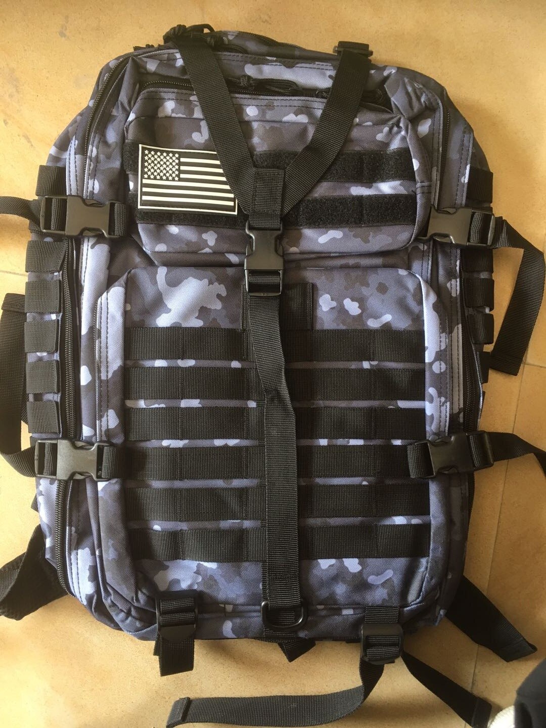 "AOMshop - Sac à dos tactique militaire étanche 50L pour randonnée et camping" Marine camouflage
