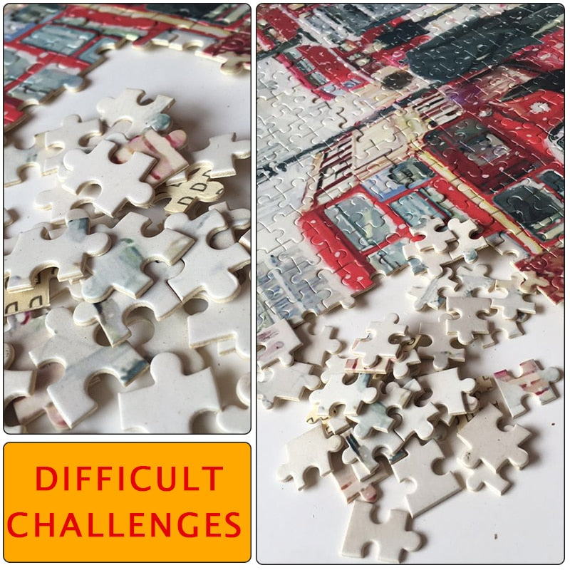 "Puzzle Château Elfique MOMEMO 1000 pièces en bois - AOMshop"
