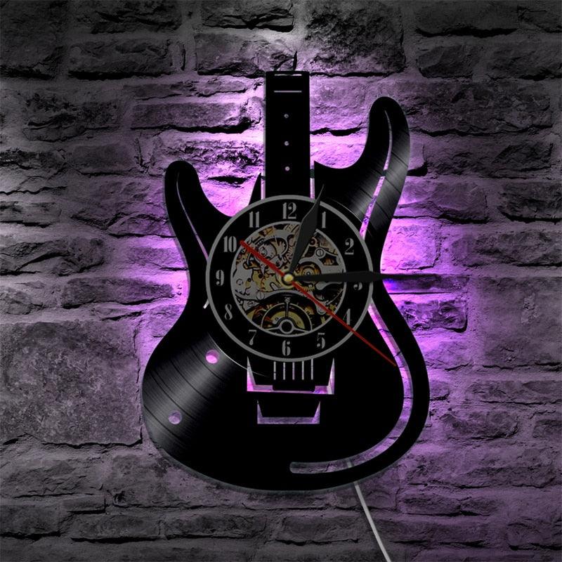 Horloge murale en vinyle LED