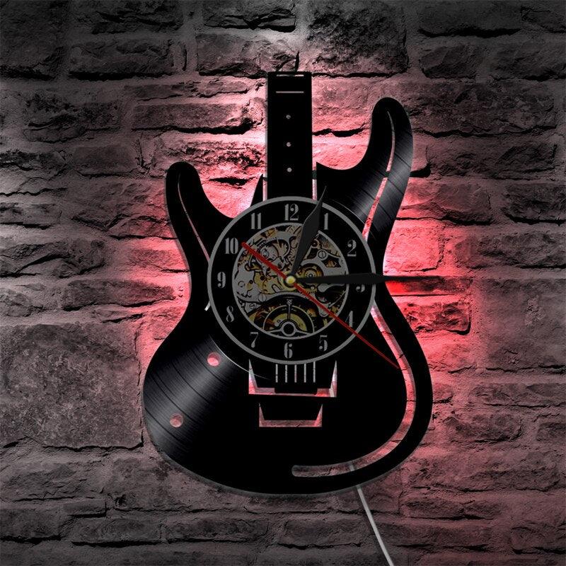 Horloge murale en vinyle LED