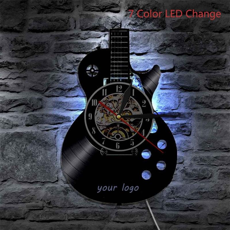 Horloge murale en vinyle LED B 7 Color LED Change