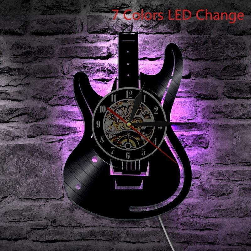 Horloge murale en vinyle LED A 7 Color LED Change