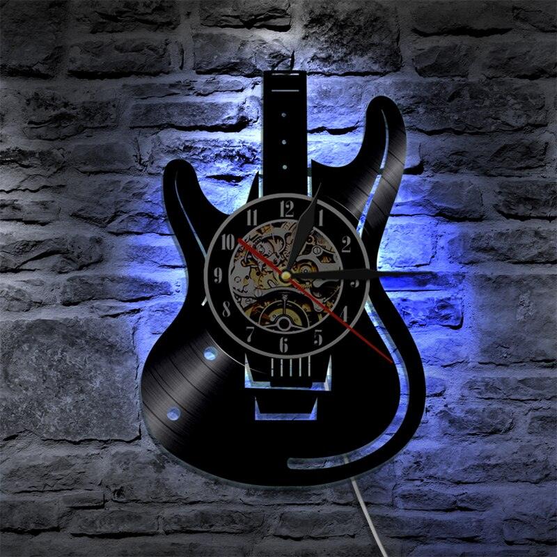 Horloge murale en vinyle LED
