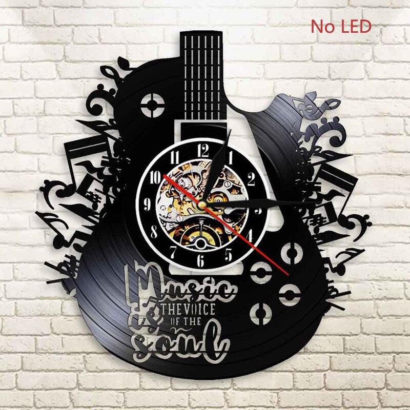 Horloge murale en vinyle LED C No LED