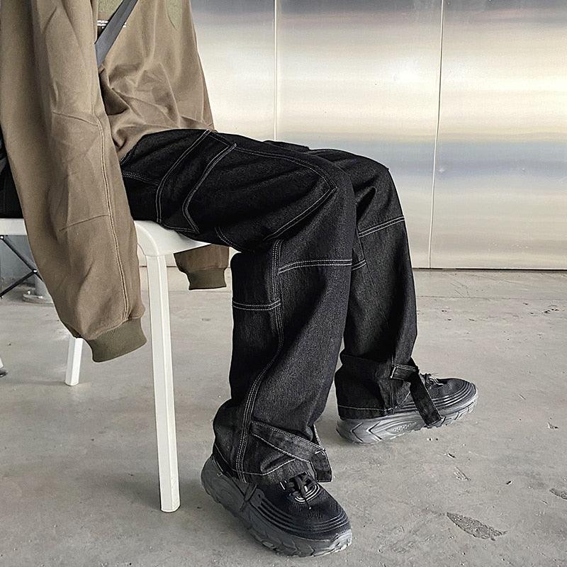 "Jeans cargo pour homme : coupe ample, style hip-hop"
