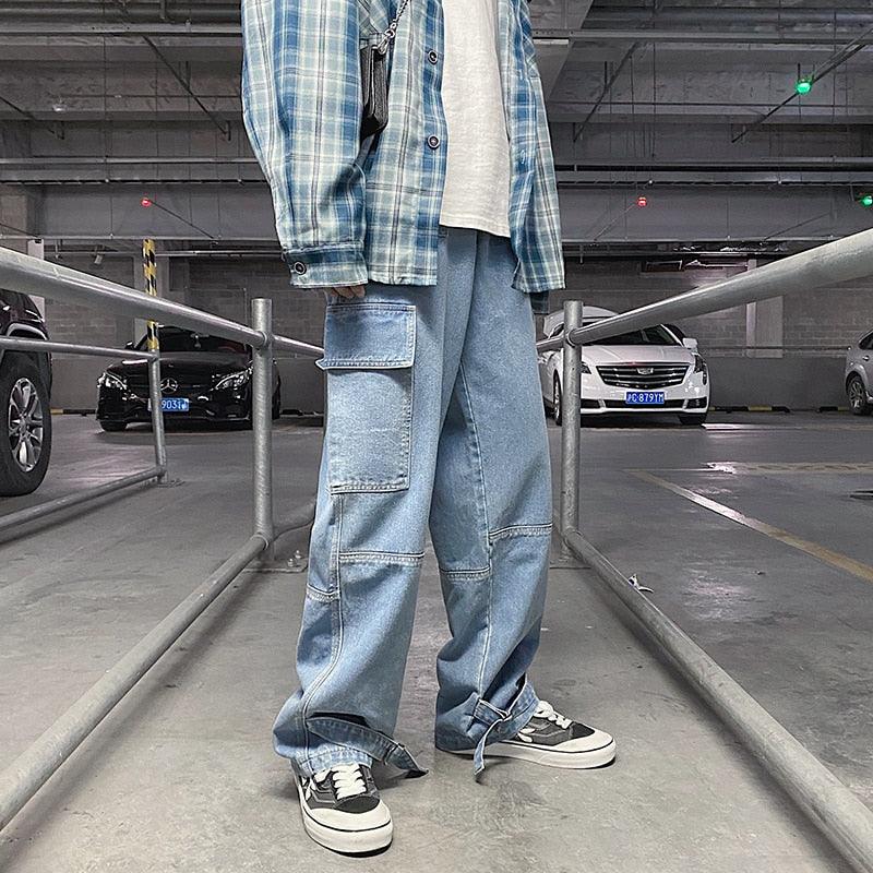 "Jeans cargo pour homme : coupe ample, style hip-hop"