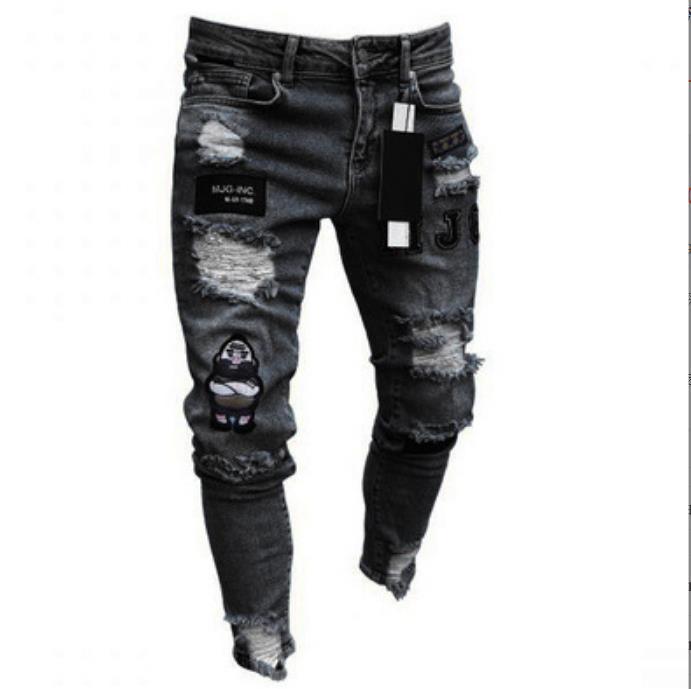 "Jeans pour homme peints et déchirés : tendance et confortables" 807