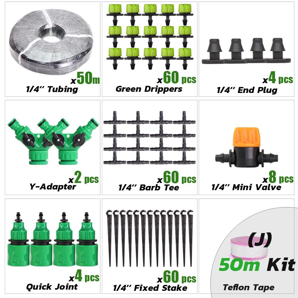 Kit d'irrigation goutte à goutte automatique pour jardin Jx50M Kit