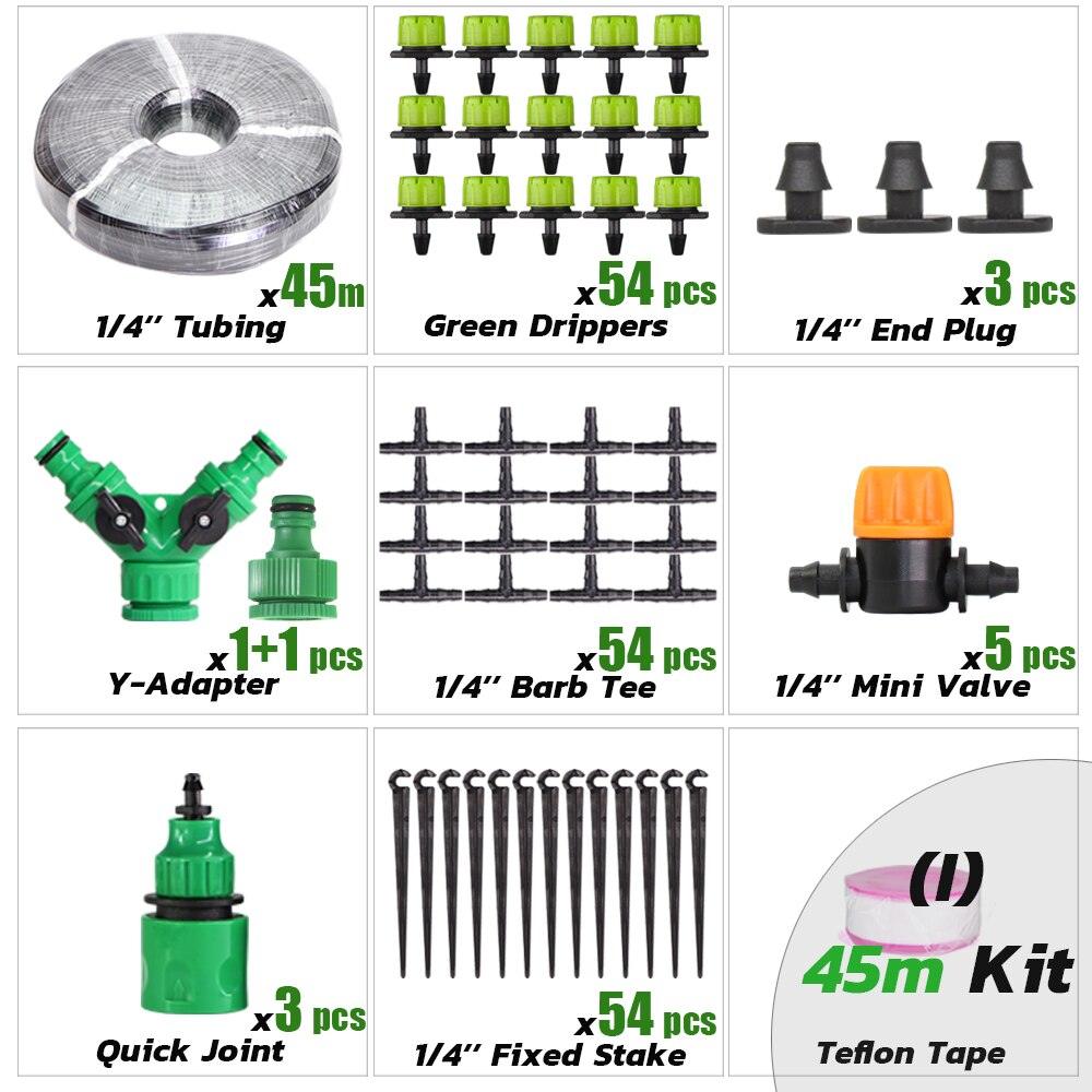 Kit d'irrigation goutte à goutte automatique pour jardin Ix45M Kit