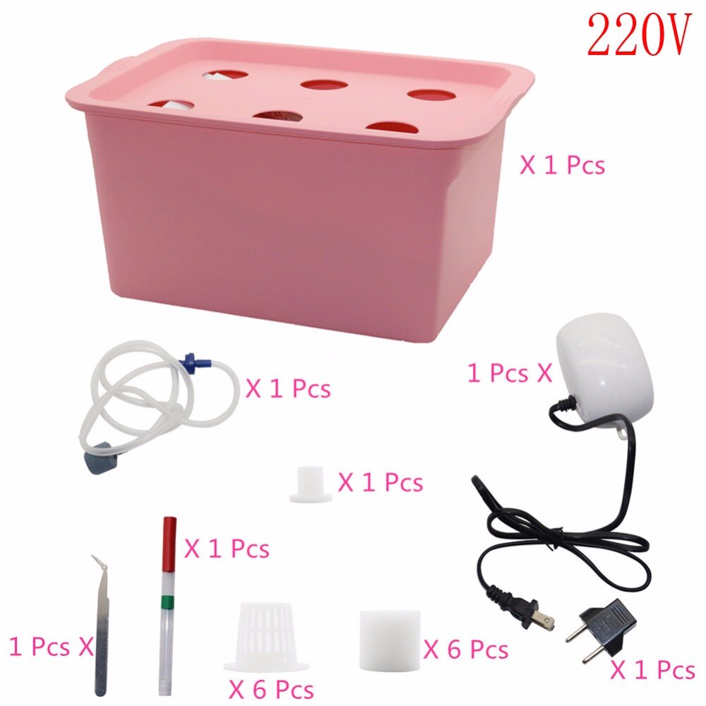 Kit de culture hydroponique à 6 trous pour jardin intérieur