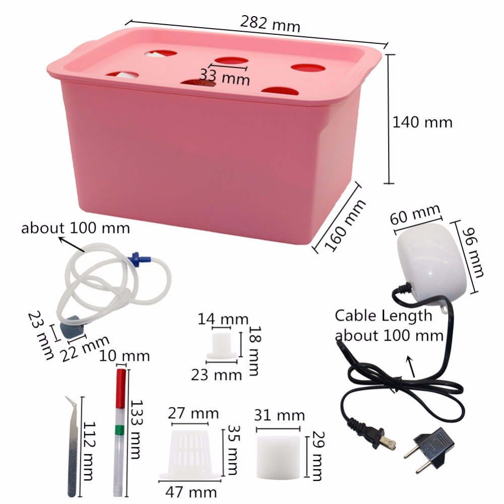 Kit de culture hydroponique à 6 trous pour jardin intérieur